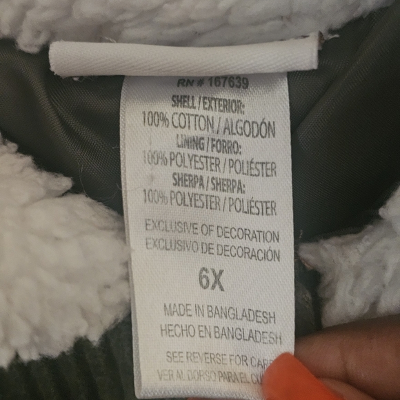 Daisy Fuentes Kids Green Corduroy Cropped Jacket with Floral Design - Picture 4 of 10